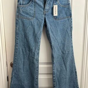 PacSun Blue Flare Wide Leg Jeans